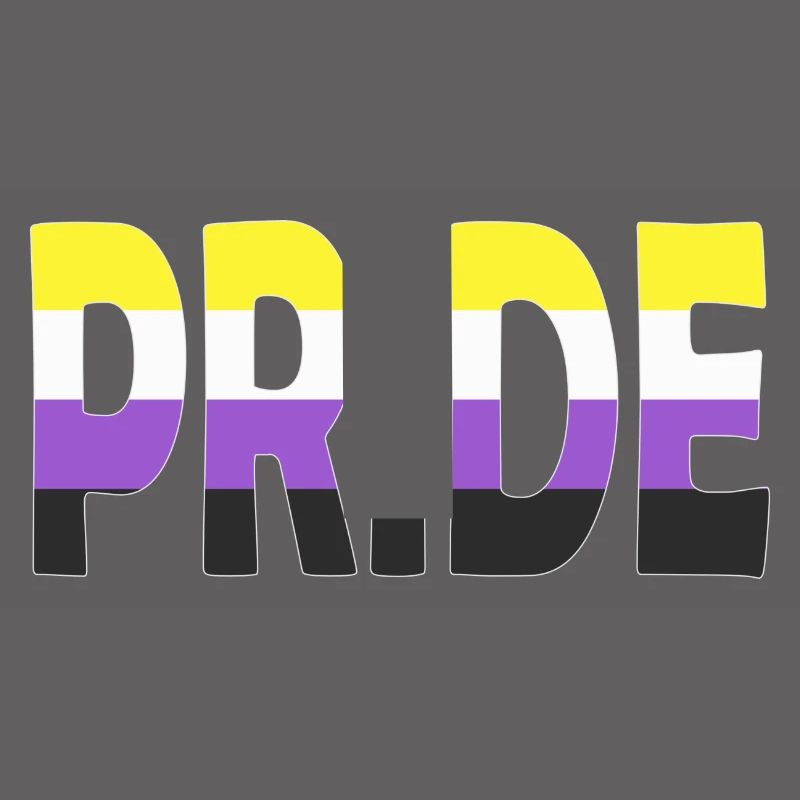 Pride lettering Non-Binary Non-Binary LGBTQ