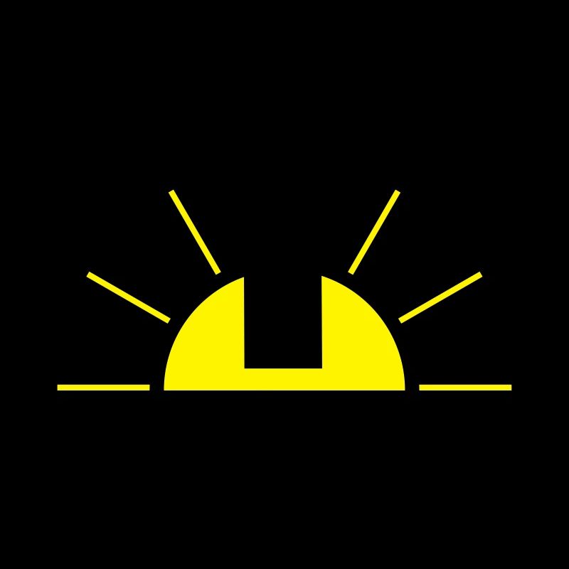 Sonnenaufgang oder Sonnenuntergang gelb