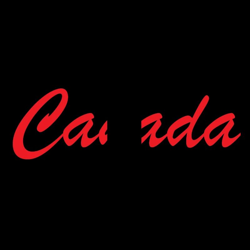 Lettrage Canada Script Rouge