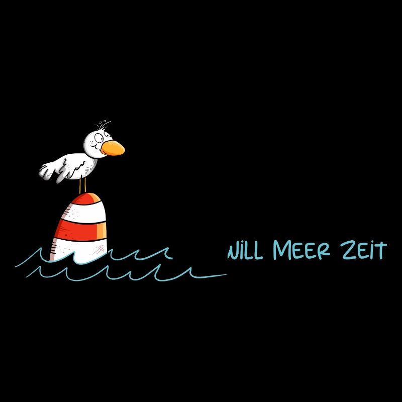 Drollige Möwe Will Meer Zeit