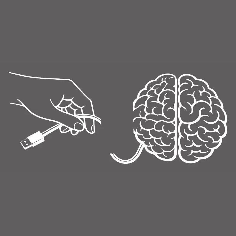 Connecteur de câble Brain Head Intelligence Intelligence artificielle