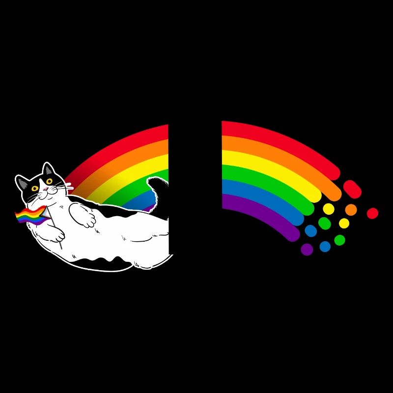 Chat arc-en-ciel
