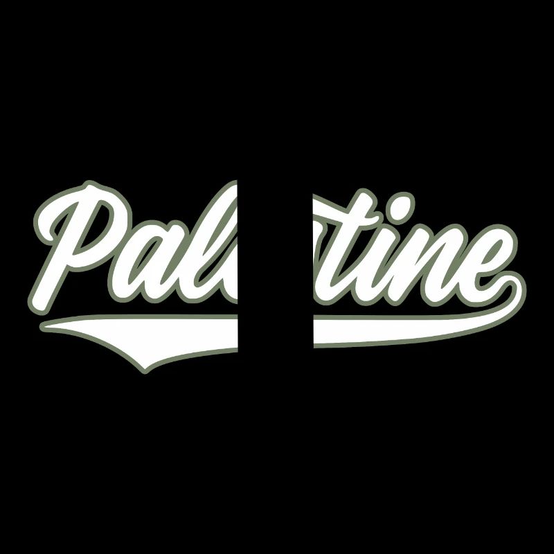Palestine style baseball vert olive-blanc