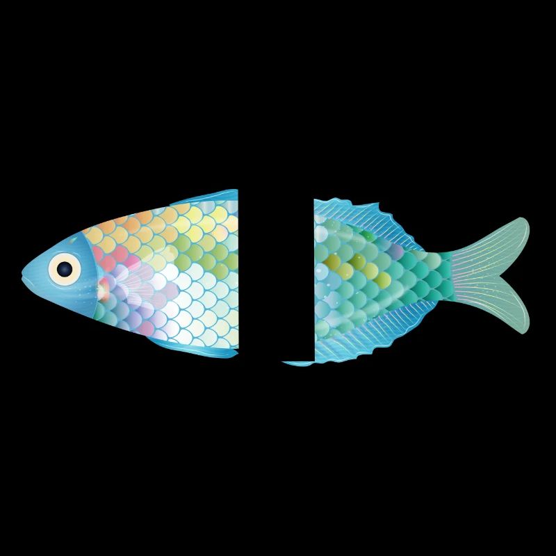 Le poisson coloré brille dans des couleurs délicates