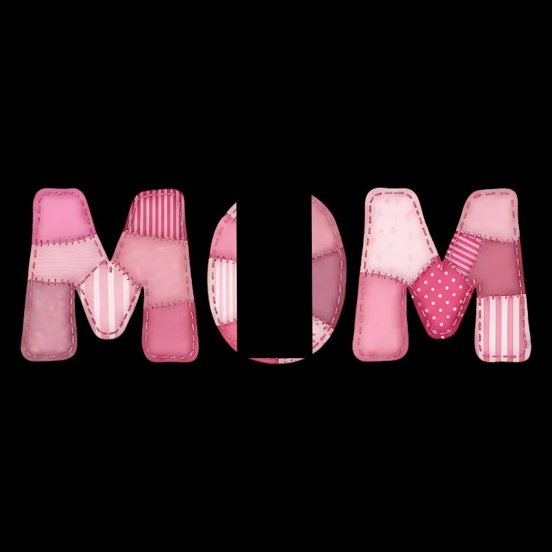 Mom Rosa Patchwork Mutter Motiv
