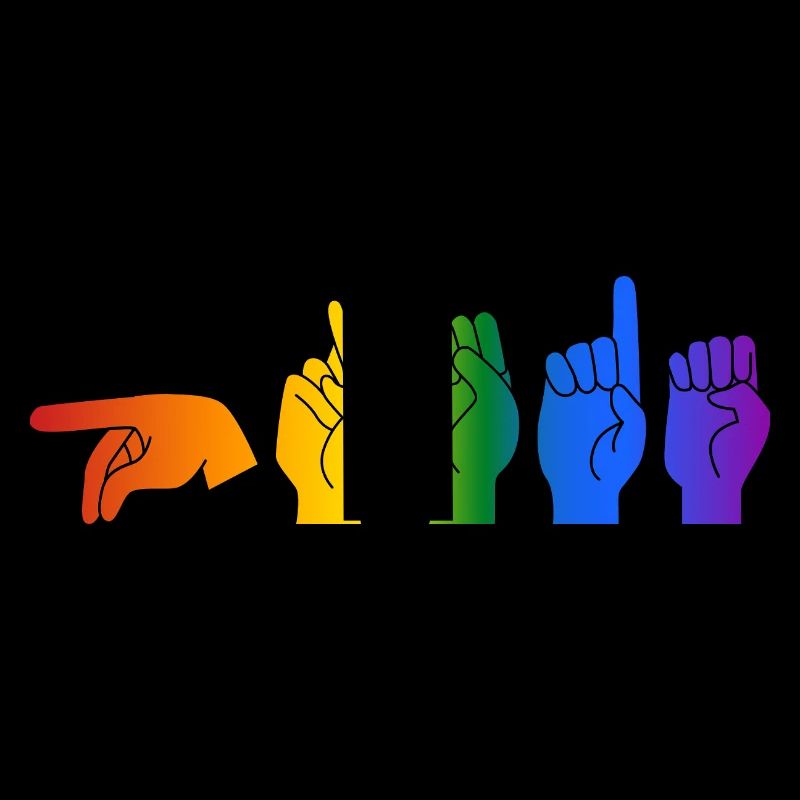 ASL Pride I - Couleurs du drapeau de la fierté