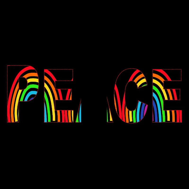 Peace bunt Regenbogen