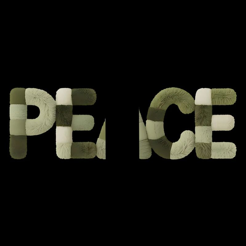 Modern Patchwork Peace Style Sticker