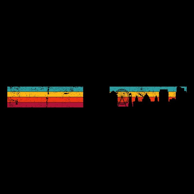 Rainbow Skyline Silhouette