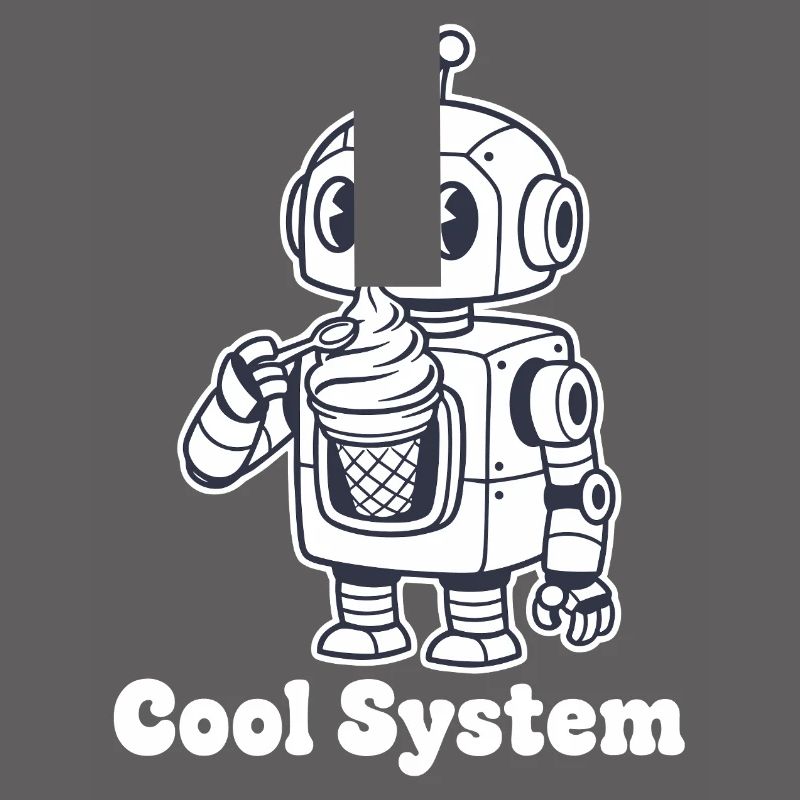 Roboter mit Eiscreme