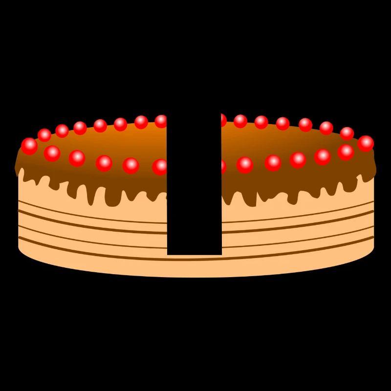 Gâteau au chocolat avec perles de sucre rouge