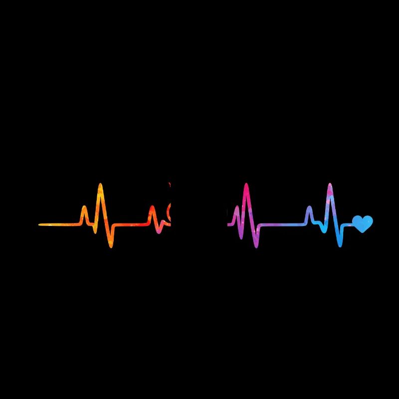 Rainbow Bicycle Pulse Lines