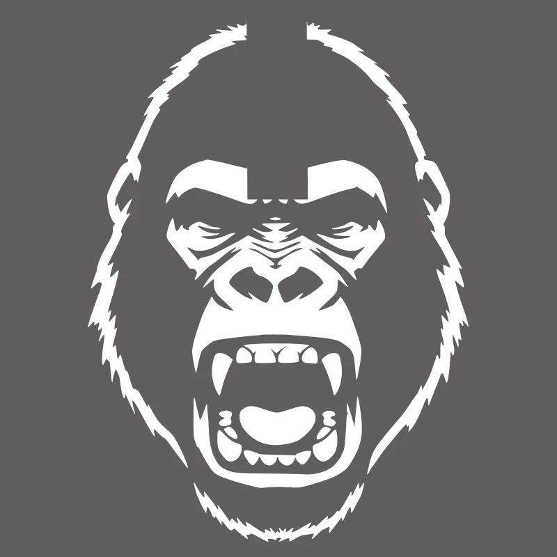 Furious Gorilla Stencil Grunge vector_path128