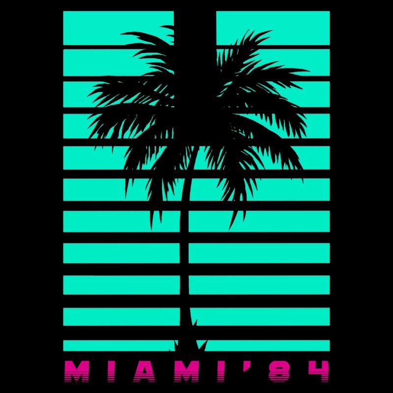 Miami Palm Tree Retro