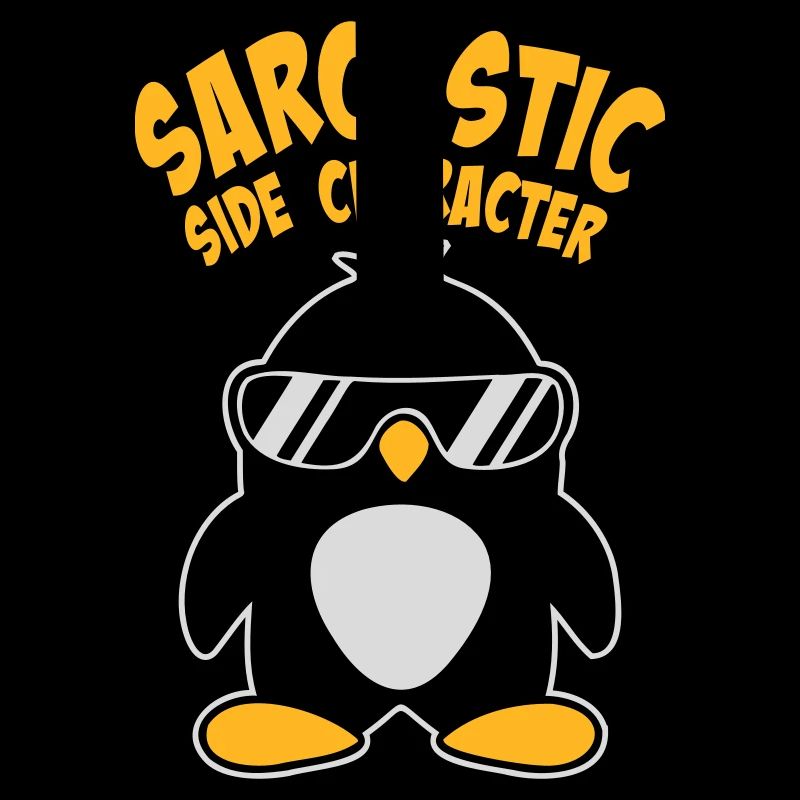 Penguin Sarcastic Side Character Sunglasses Logo