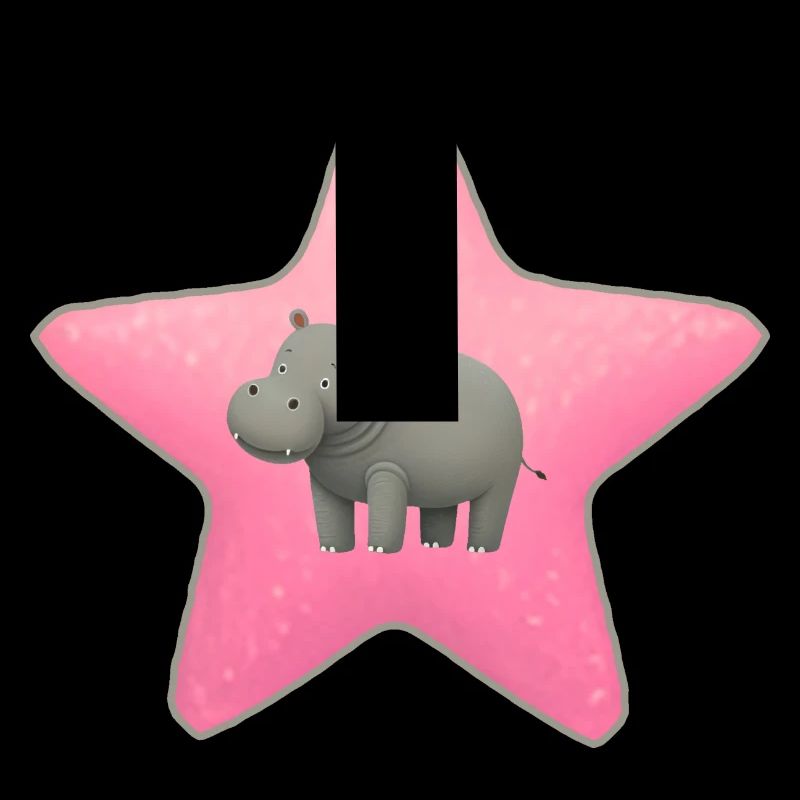 Hippopotame mignon bébé étoile enfants Design