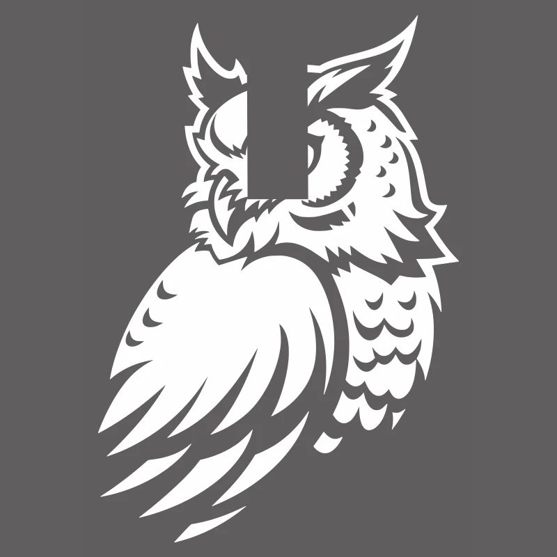 Wachsame Eule – Tattoo Silhouette