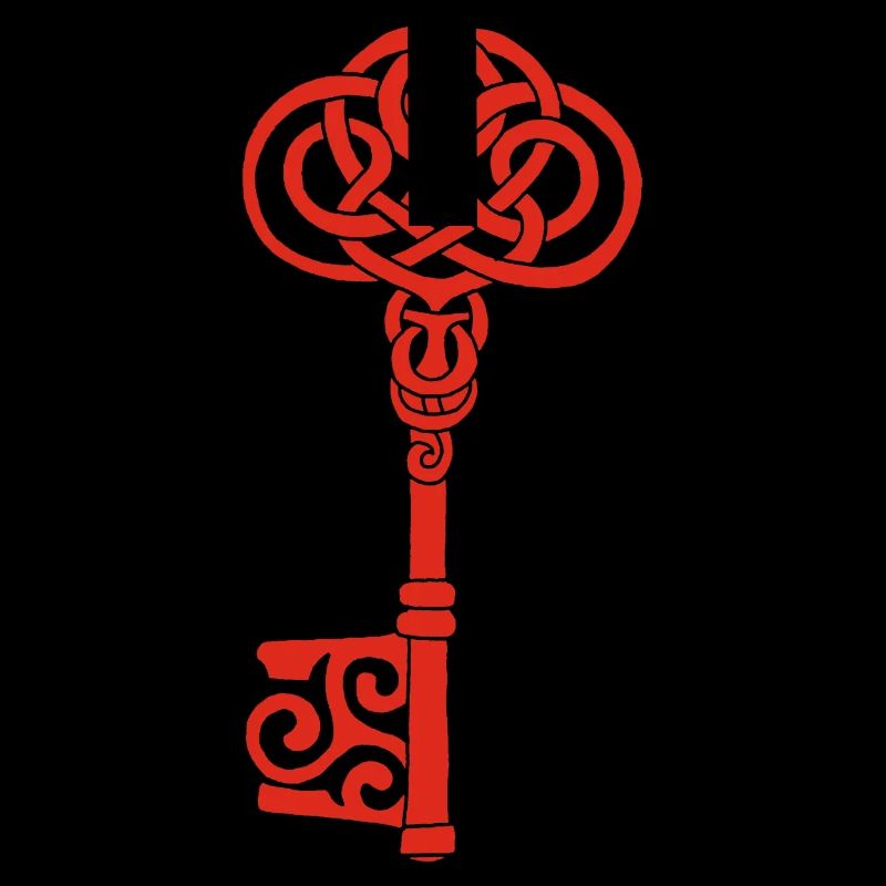 Clef celtique rouge
