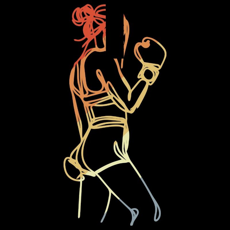 Female Boxer Retro