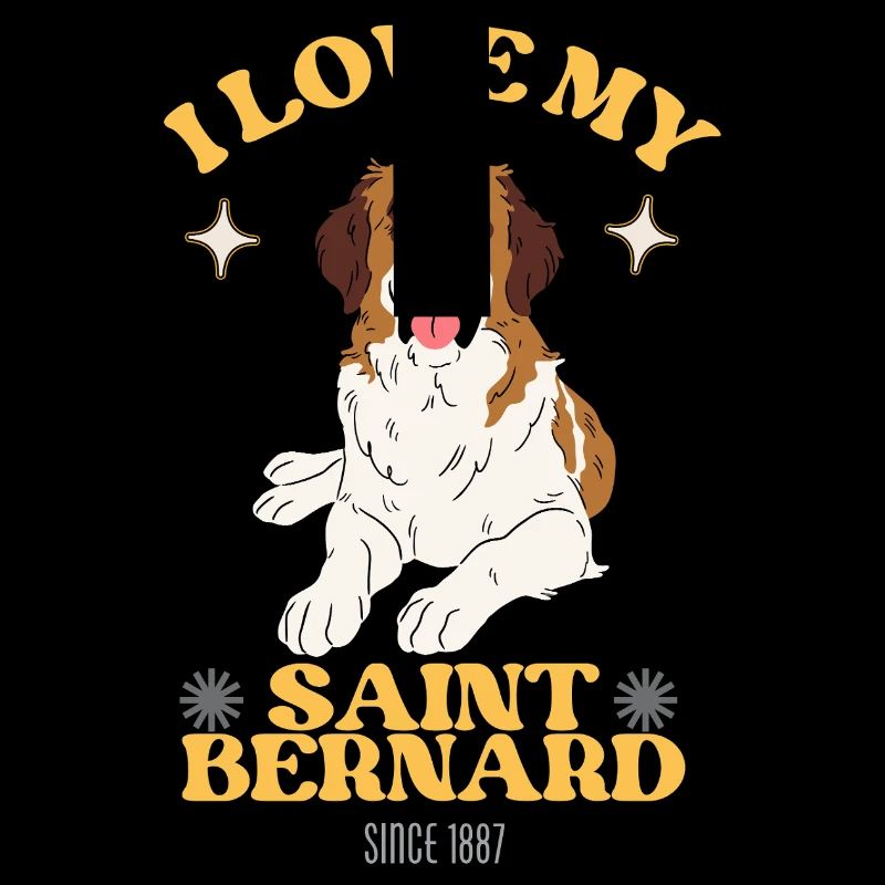 Saint-Bernard énorme chien géant race chien couché