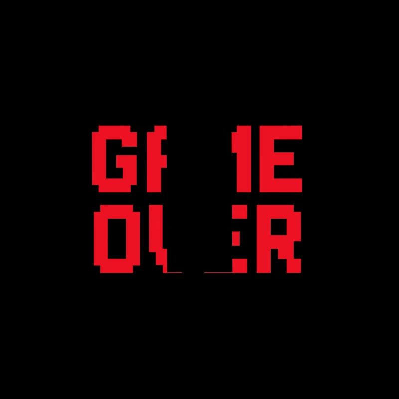 Retro Pixel Game Over Graphic