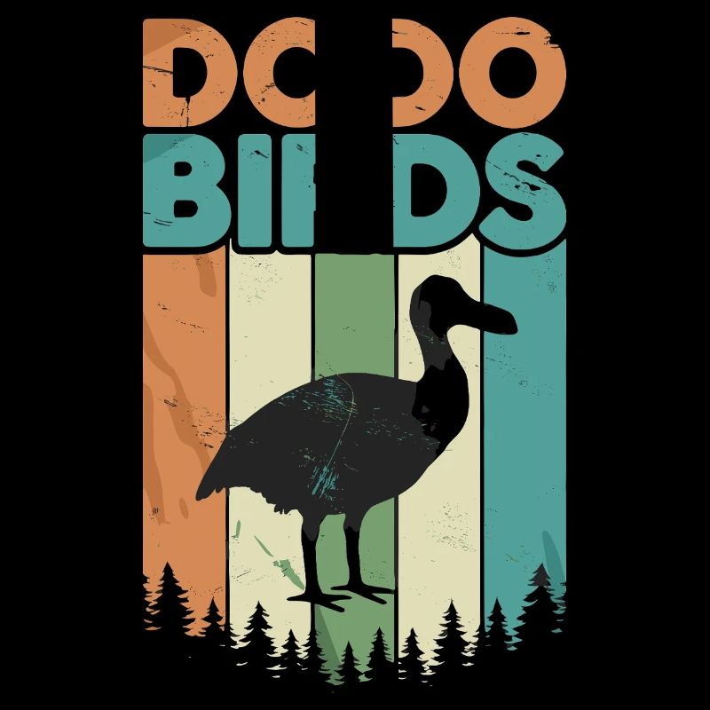 Dodo Birds Retro Vintage Extinct Bird