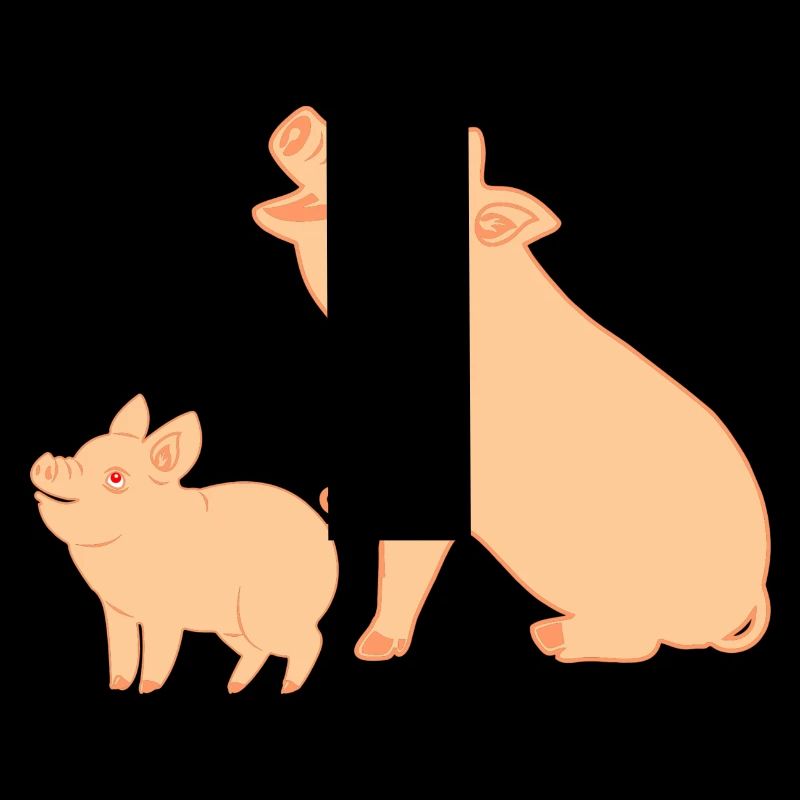 Mère cochon avec porcelet