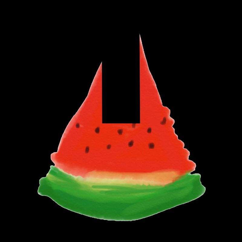 Tranche de pastèque à l’aquarelle