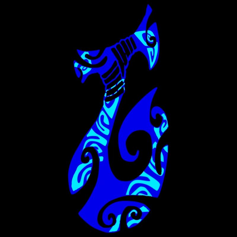 MATAU - Blue (Polynesian hook)