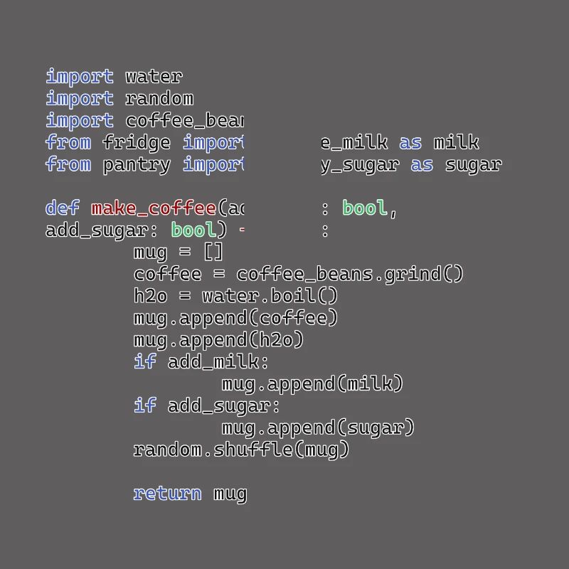 Python Make Coffee Function