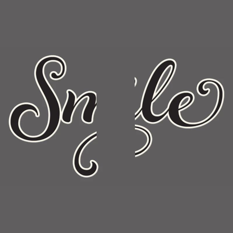 Lächelnder Script-Schriftzug Smile