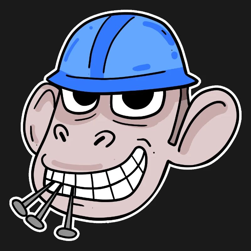 Monkey Construction Site Construction Worker