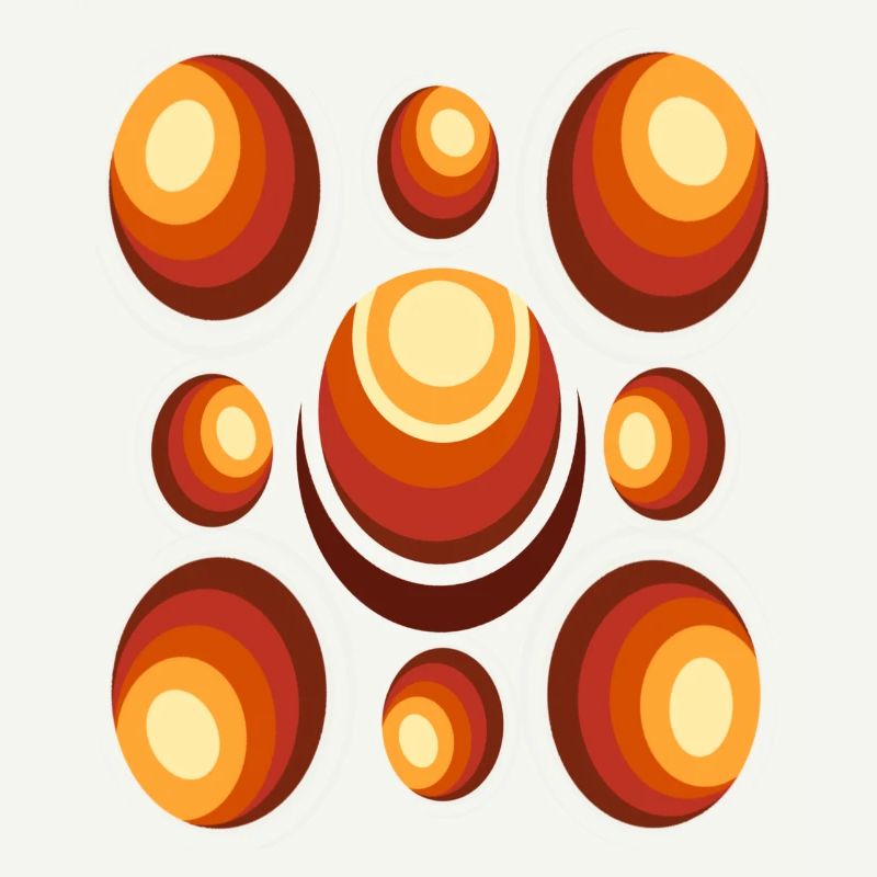 70s Wallpaper Pattern Retro Circle Pattern
