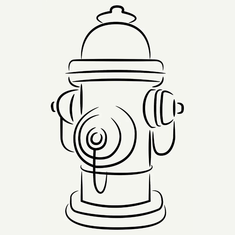 Sketch fire hydrant