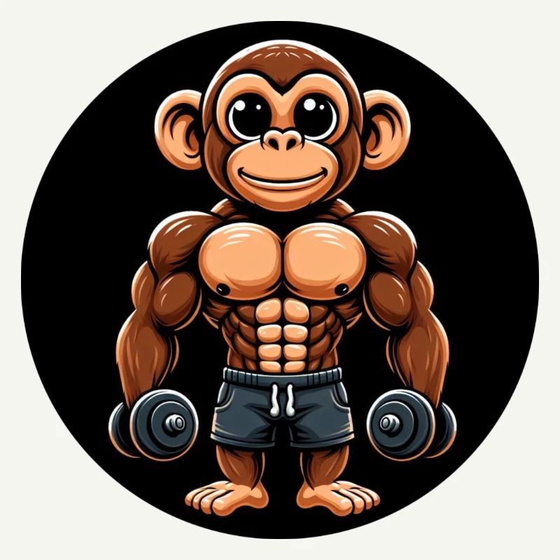 Monkey Chimpanzee Bodybuilder Training