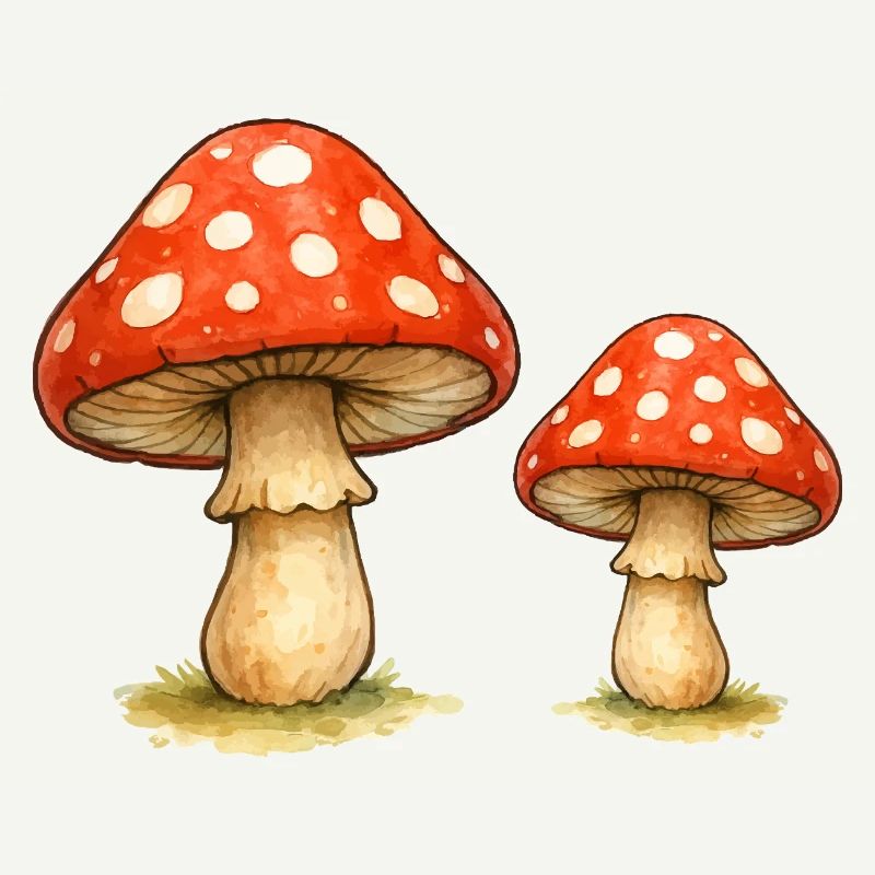 Red Toadstool Duo