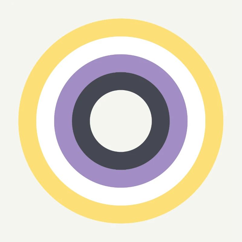 Concentric Ring Palette LGBTQ Non Binary