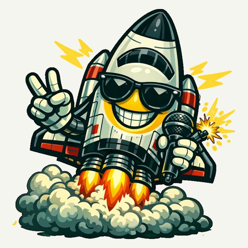 Space Rocket Duck mit Mikrofon