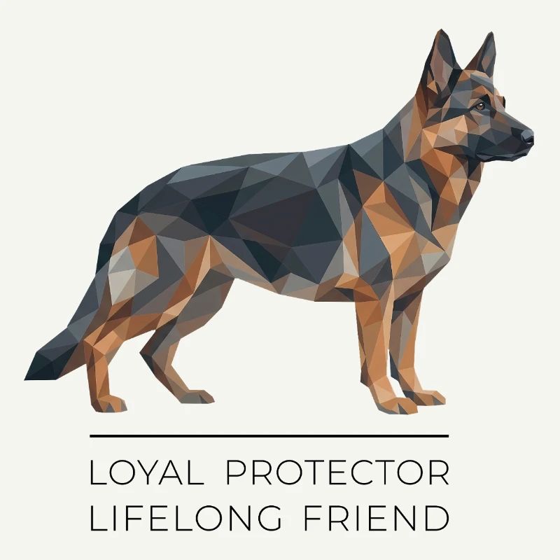 German Shepherd Low-Poly - Loyal, brave, true