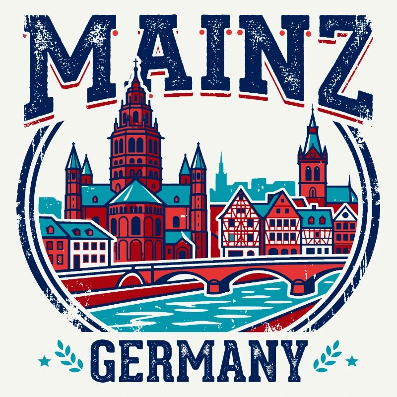 Mainz Germany Cathedral Rhine River Emblem