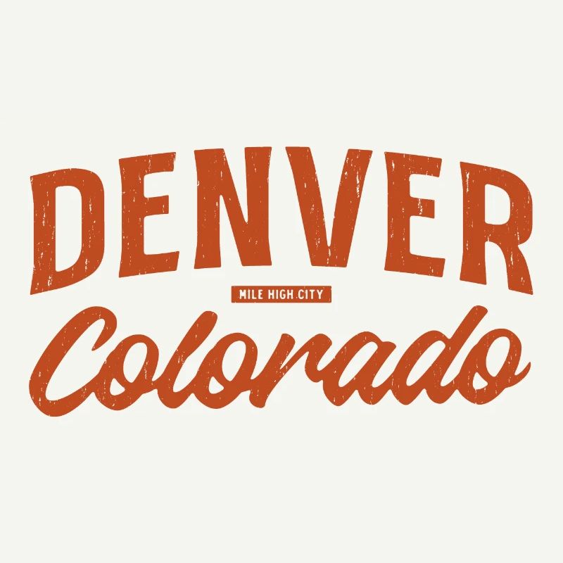 Logo rétro Script de Denver, Colorado