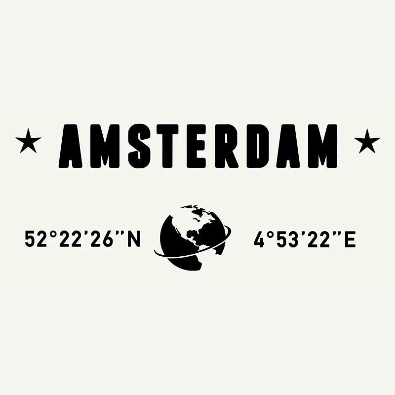 Amsterdam Netherlands Coordinates Gps Globe