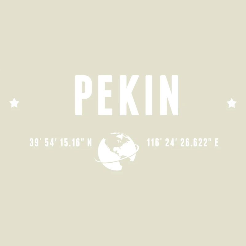 Beijing Stylized Geographical Coordinates