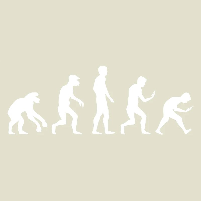 lustige Evolution smartphone handy Sucht Logo