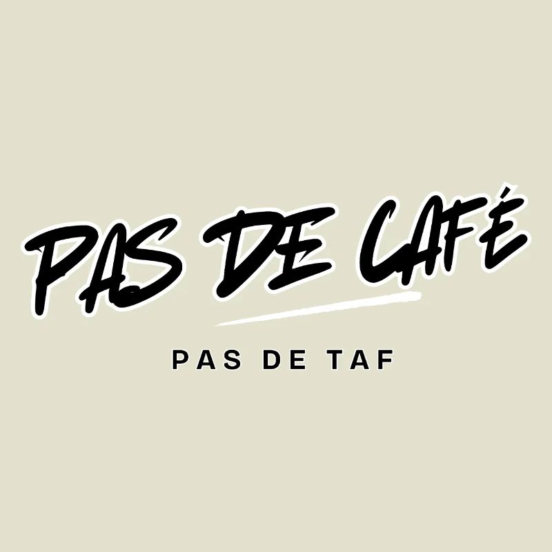 Design Typographique Pas de Café