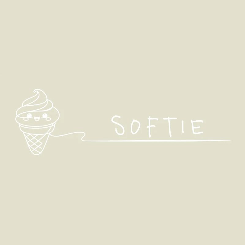 Softie. Softeis Liebe Minimal Oneline