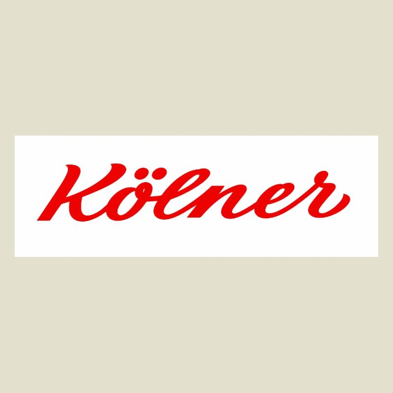 Kölner Roter Script-Logo Print