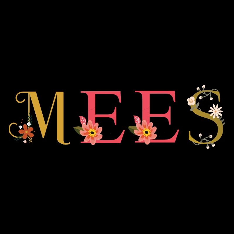 Le nom de MEE décoré de fleurs