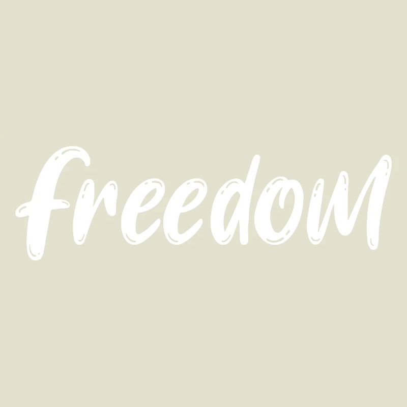 Freedom Brush Script Monochrome Statement