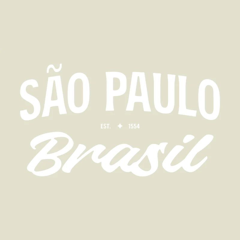 Sao Paulo Brasil Retro Script